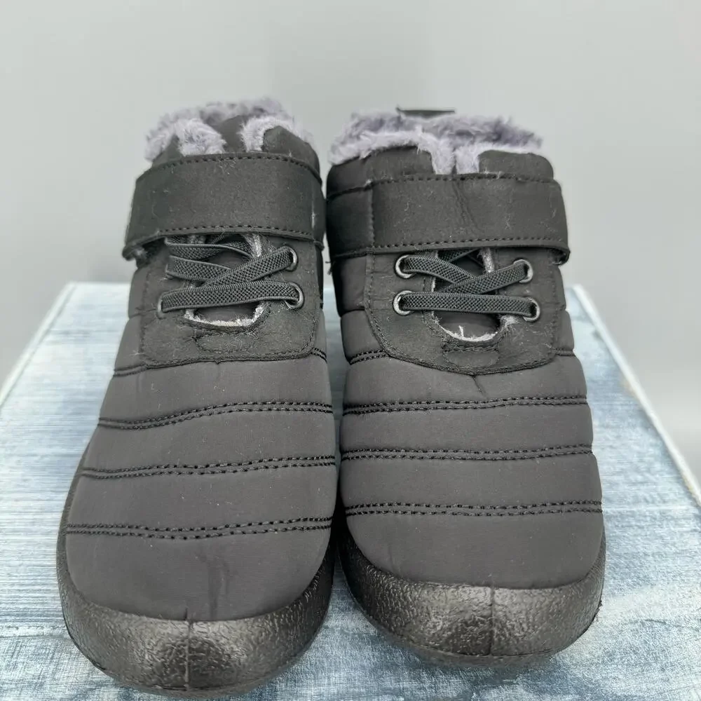 NEW Ablanczoom Boy’s Insulated Snow Boots Black Size 11.5